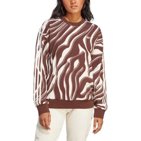 ADIDAS Abstract Allover Animal Print Sweatshirt - Picture 2 of 13